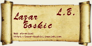 Lazar Boškić vizit kartica
